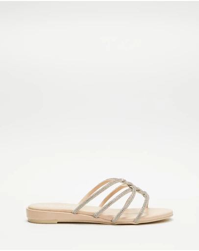 Holster - Sundance Vegan Low Wedge Slide - Beige - Women's