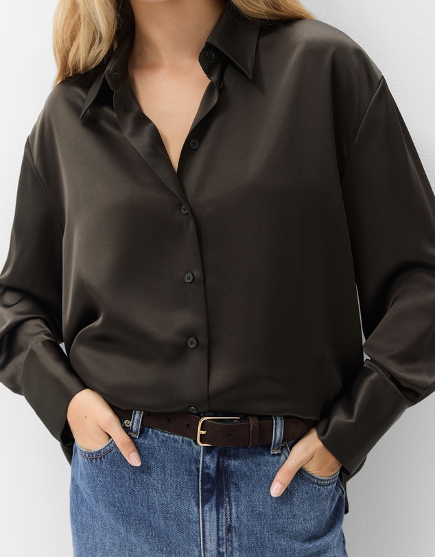 UNISON - Satin Oversized Shirt