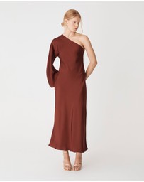 Forcast - Cleo One Shoulder Satin Dress