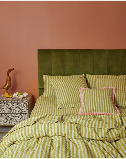 Mosey Me - Pink Quartz Seersucker Quilt Cover