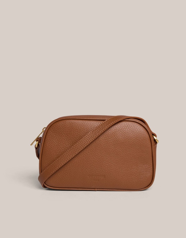 VESTIRSI - Vera Cognac Camera Crossbody Bag