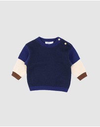 Bebe by Minihaha - Jake Block Knitted Jumper - Babies