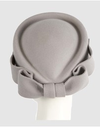 Max Alexander - Felt Grey Pillbox Hat