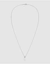 Kuzzoi - ICONIC EXCLUSIVE - Necklace Male Rectangle Topaz 925 Sterling Silver