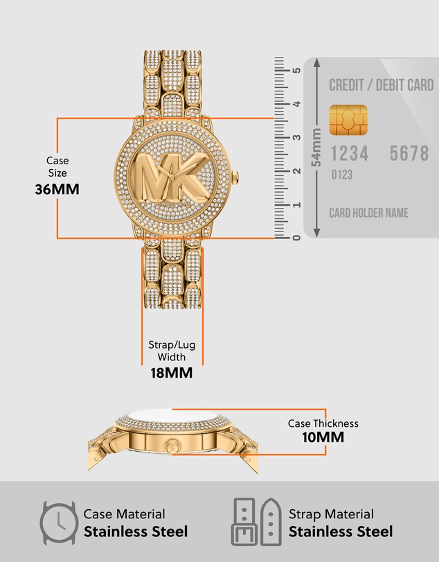Michael Kors - Phoebe Gold Tone Analogue Watch