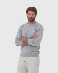 Coast Clothing - Crew Neck Cotton Jumper - Grey