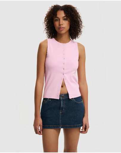 Cotton On - Bailey Button Detail Vest
