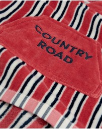 Country Road - Cotton Stripe Logo Poncho