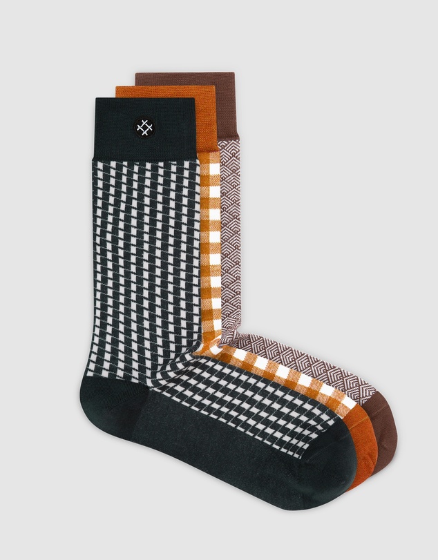 Sockdaily - Atmosphere 3 Pack Crew Socks