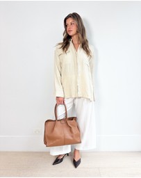 Cirkular - Pre-Loved - Bondi Born Sand Linen Shirt
