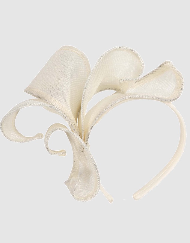 Max Alexander - Large Cream Sinamay Racing Fascinator