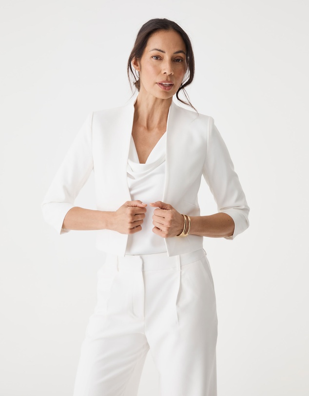 Forcast - Nikki Collarless Crop Jacket