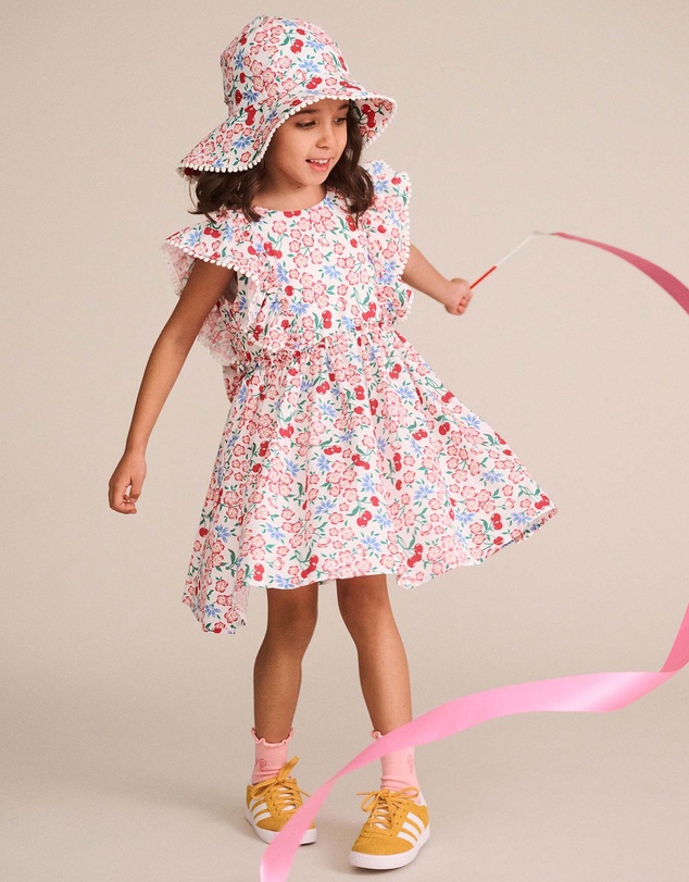 Huxbaby - Tropical Floral Bow Back Dress - Babies-Teens