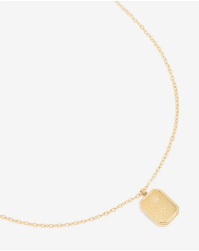 Lovisa - Waterproof Gold Plated Stainless Steel Birth Flower June Rose Necklace