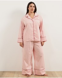 Atmos&Here Curvy - Riley Stripe Cotton PJ Set