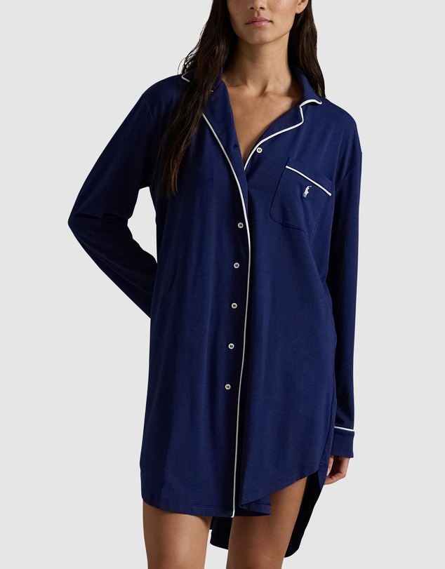 Polo Ralph Lauren - Polo Essentials Long Sleeve Cotton Jersey Sleepshirt