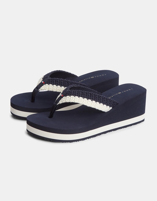 Tommy Hilfiger - Derya Wedge Crochet Summer Sandals - Women's