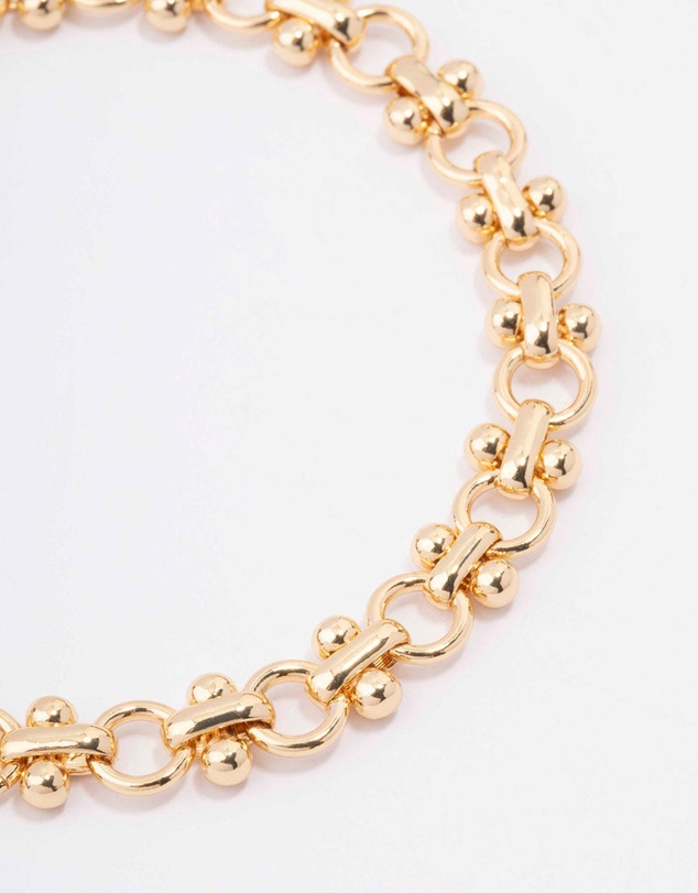 Lovisa - Gold Plated Brass Interlocking Chain Bracelet