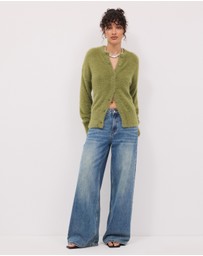 Calli - Rae Fluffy Knit Cardigan