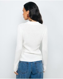 AERE - Asha Textured Knit Cardigan