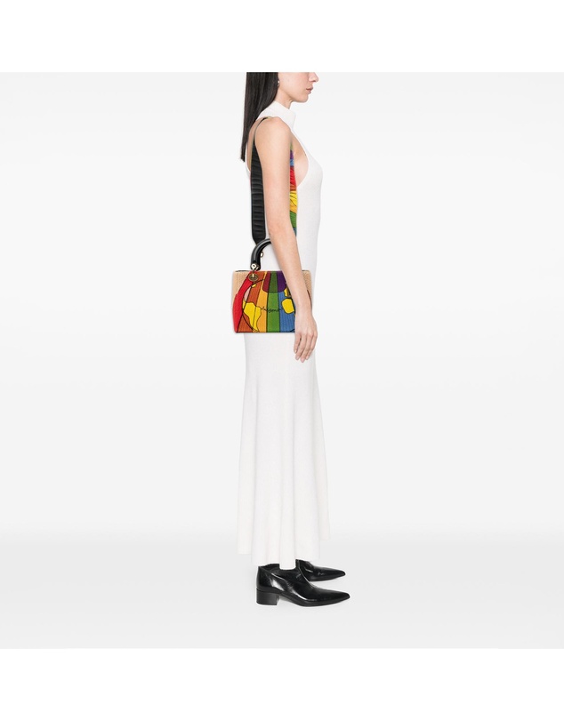 Pre-Loved by Azura Reborn - Pre-Loved Medium Canvas Beaded and Embroidered Tarot Judgment Lady Dior