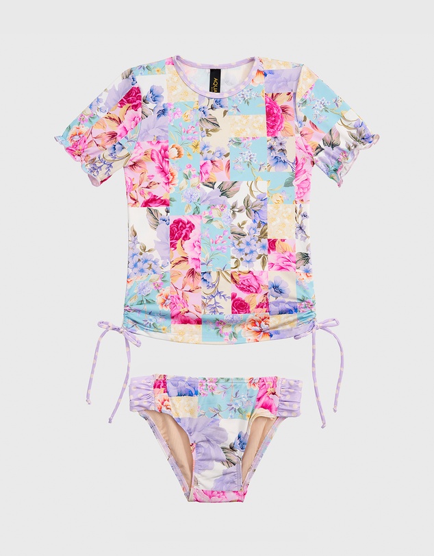 Aqua Blu Kids - Meadow Short Sleeve Rash Vest Set - Kids