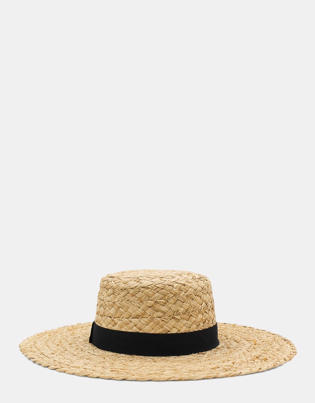 Morgan & Taylor - Catalina Braided Raffia Boater in Natural Beige