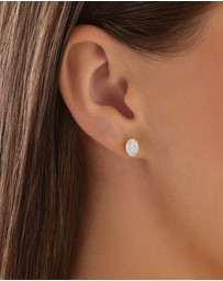 Michael Hill - Stud Earrings with Opal in 10kt Yellow Gold