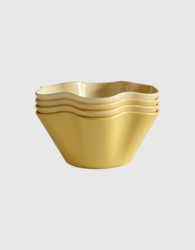 Greg Natale - Floral Bowl Yellow, Set of 4