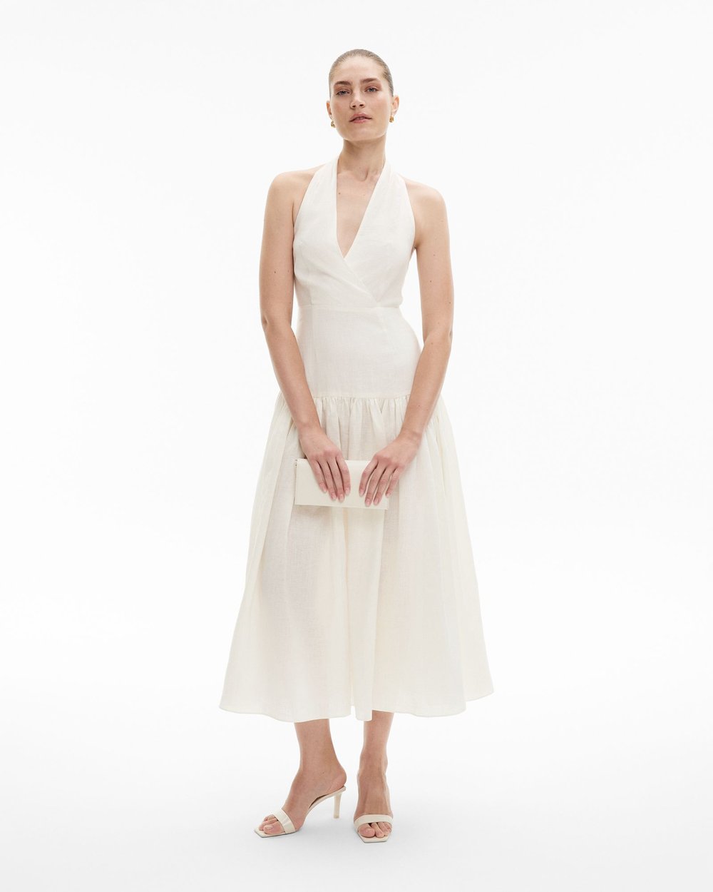 Halter Drop Waist Dress by Witchery Online | THE ICONIC | Australia