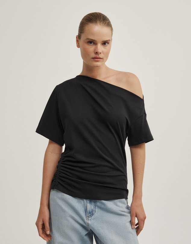 Witchery - Ruched Asymmetric T-shirt