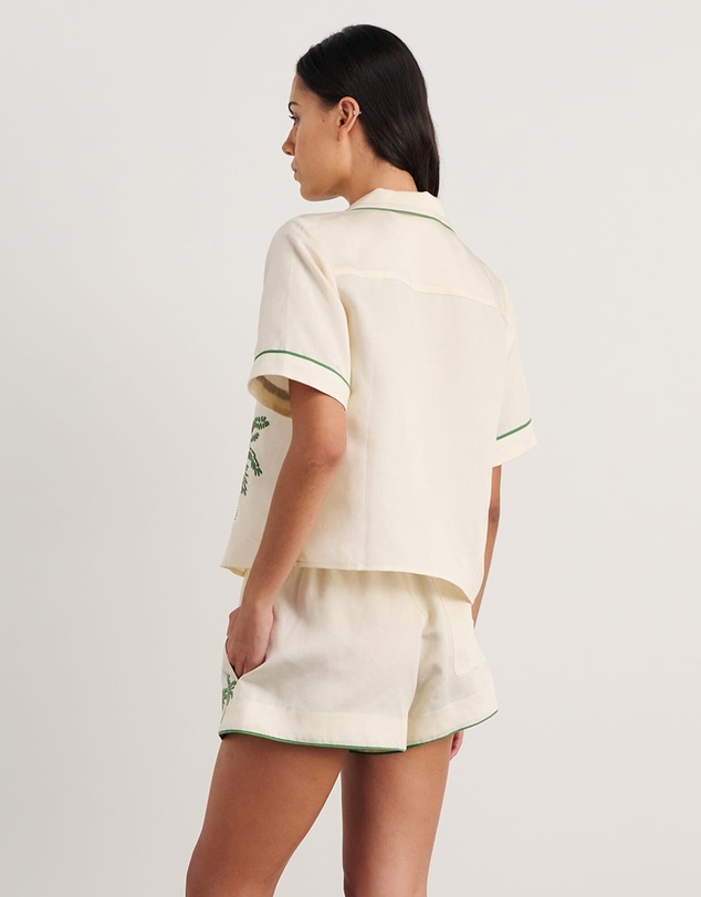Jag - Palm Embroidered Shirt