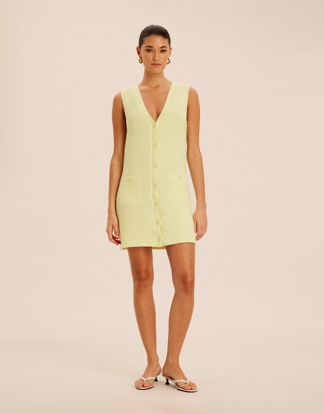 AERE - Organic Cotton Button Down Patch Pocket Mini Dress