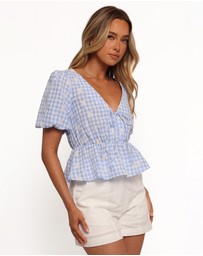 Petal & Pup - Cecelia Top - Blue Gingham