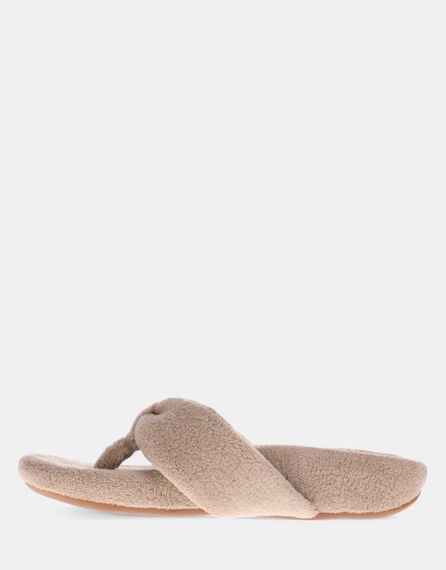 Mia Vita - Cozy Toe Post Slipper - Taupe