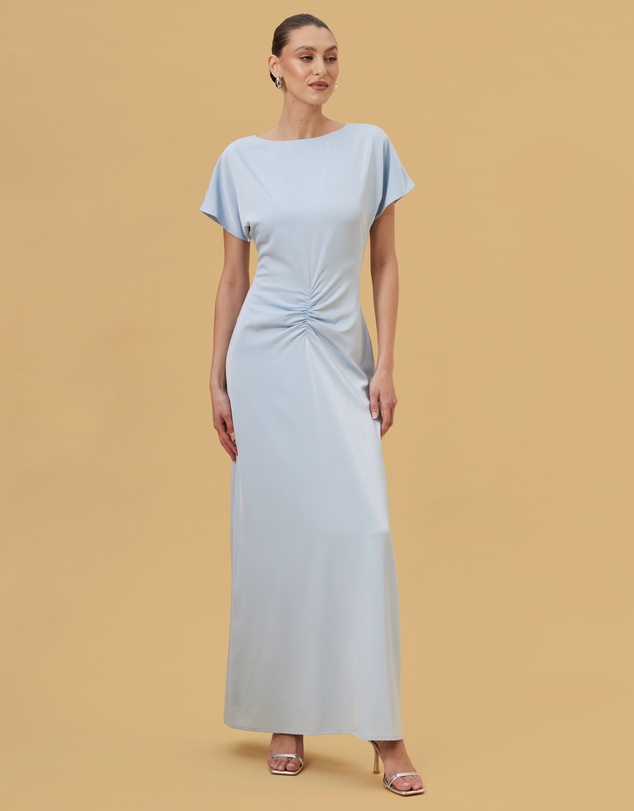 CHANCERY - Pia Ruched Waist Slinky Gown