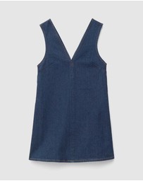 & Other Stories - V-Neck Denim Mini Dress
