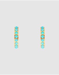 FAIRLEY - Blue Opal Crystal Midi Hoops