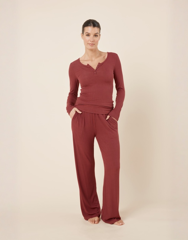 Gingerlilly - Lille Ribbed Long Sleeve Henley Top