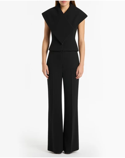 Carla Zampatti - Black Crepe Low Waist Pant