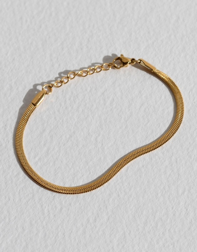 SAINT VALENTINE - Sphinx 3mm Snake Chain Bracelet - Gold