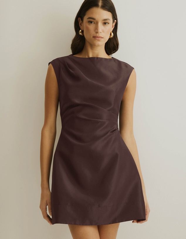 Atmos&Here - Rosie Structured Satin Mini Dress