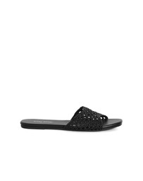 City Chic - Wide Fit Weave Flat Slide