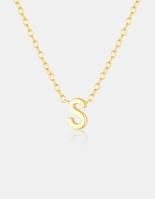 The Silver Collective - Children's A-Z Letter Necklace - S