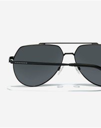 Hawkers Co - HAWKERS - Polarized Full Black SHADOW Sunglasses for Men and Women UV400