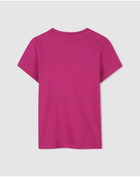 DKNY - Asymmetrical Logo Short Sleeve T-Shirt - Kids-Teens