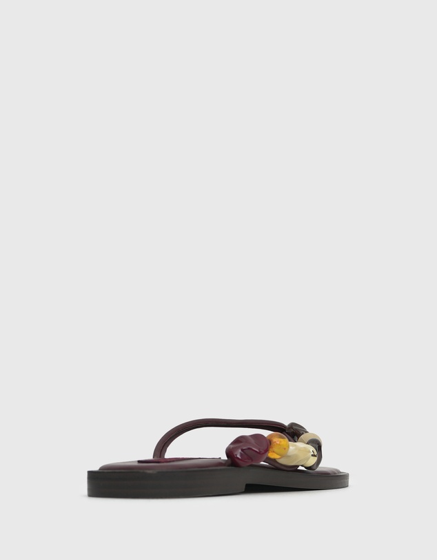 Betts - Saltwater Leather Multi Beaded Thong Sandals