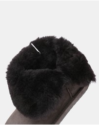 EVERAU - Australian Shepherd Ugg Short Button Sheepskin Upper UGG Boots