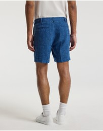 Calibre - Washed Linen Shorts Indigo
