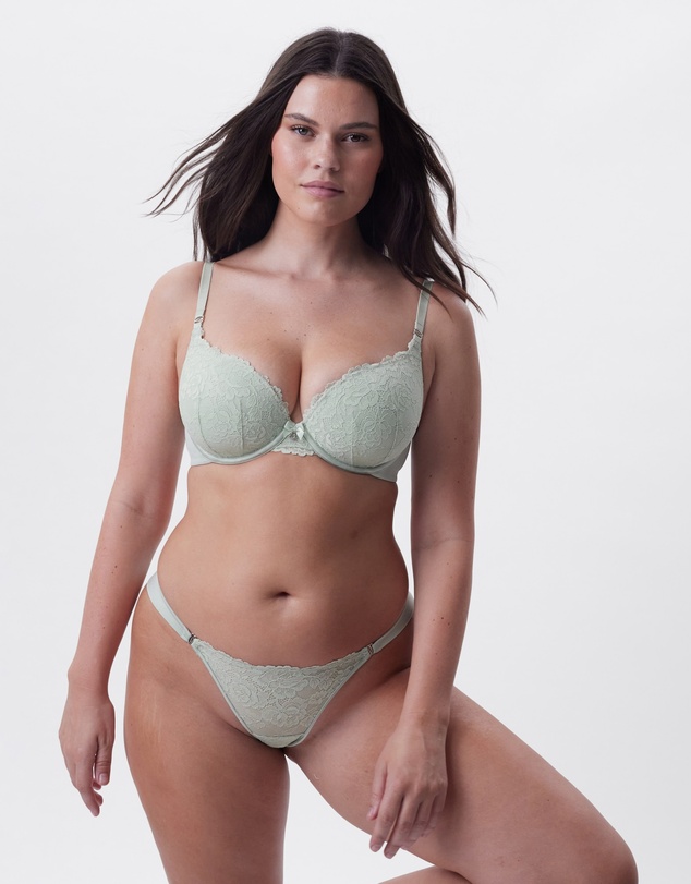 Bras N Things - Bethany Essentials Contour Plunge Bra - Light Green